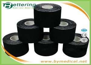 Quality Elastic cotton adhesive kinesio tape Sports injury muscle strain protection tapes first aid bandage support black colour wholesale