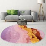 Irregular Wool Living Room Floor Carpets 1000*830mm Floor Carpet Rug