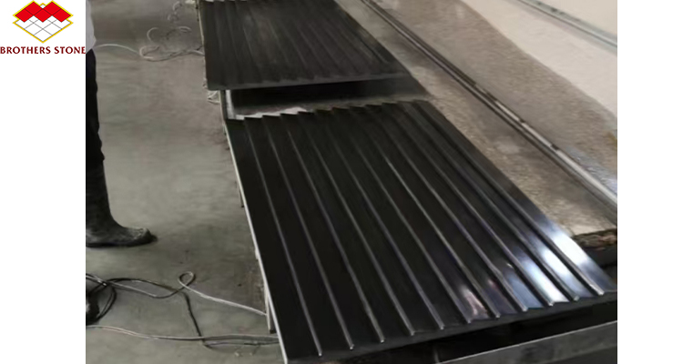 Pure Black Color Granite Slab Polished Surface Finishing Big Slab Form