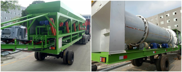 China Supplier Hot Mix Mobile Asphalt Station, 1000kg/Batch Mobile Asphalt Plant