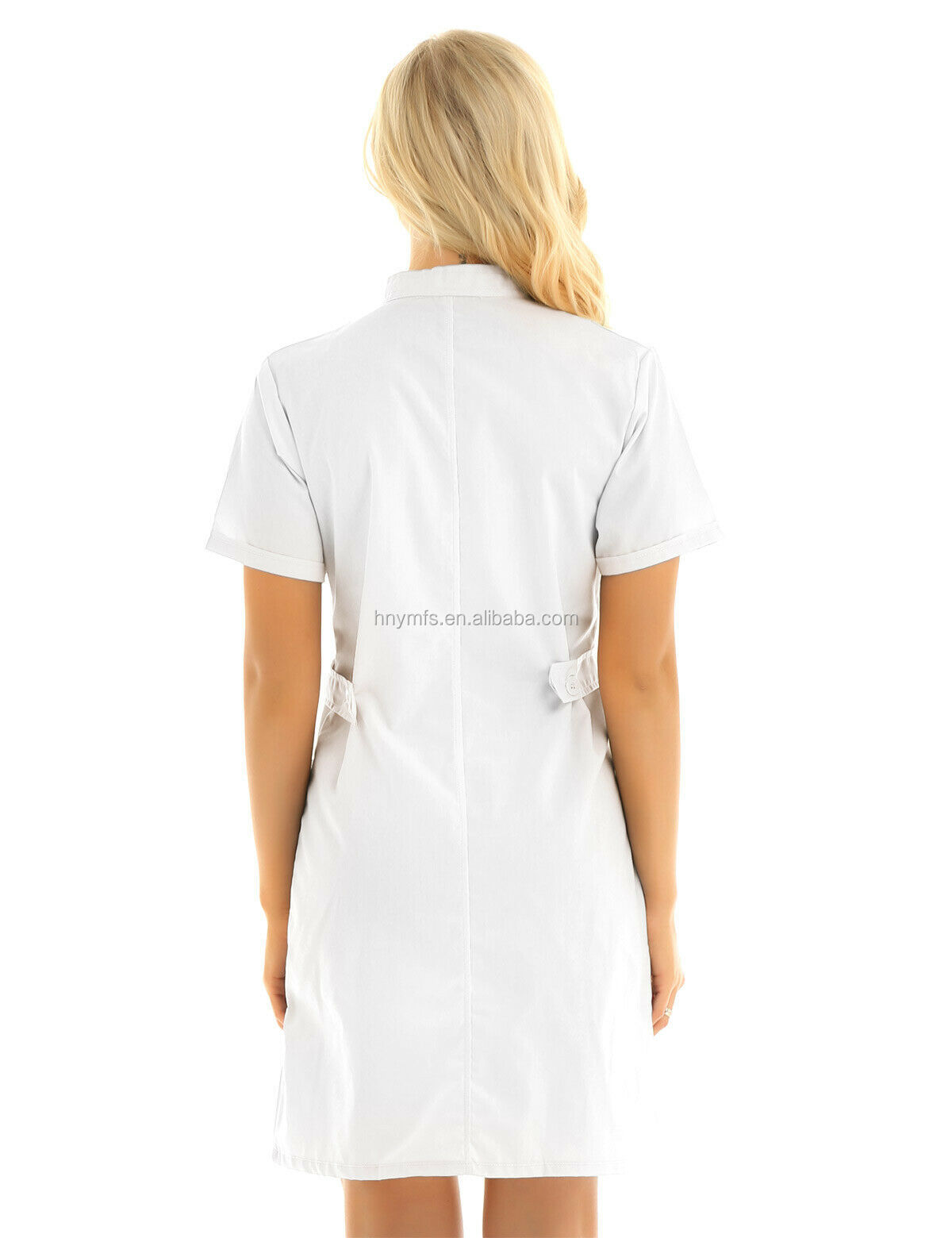 Medical Hospital Uniform Coverall White Nurse Uniform Dress