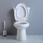 Elongated Compact Ada Toilet 19 Inches Powerful Punch Syphon Standard Height