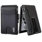 11.2*7.4*1.7cm Black High Capacity Aluminium RFID Card Holders Holds Up To 12