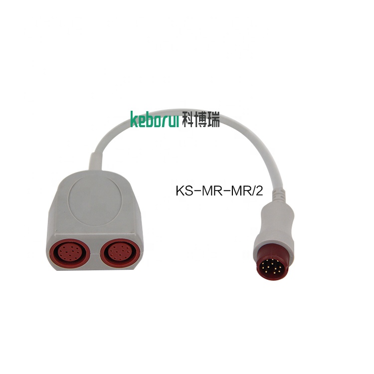 Mindray IBP Adapter Cable convert to Dual Mindray 12pin connector