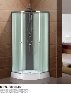 Quality Circle Quadrant Shower Cabin with white acrylic tray chrome aluminium wholesale