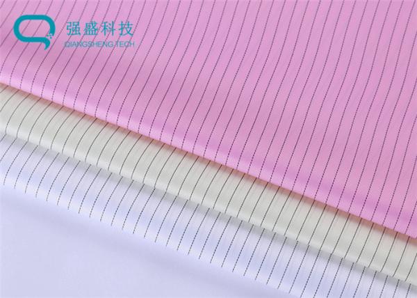 Cheap 5 Mm Striped Conductive Polyester Woven Fabric Anti Static for sale
