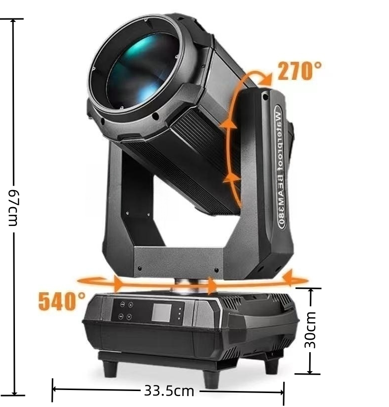 Sound Activated 350w 17r Waterproof Moving Head Beam Search Light for Stage Lighting