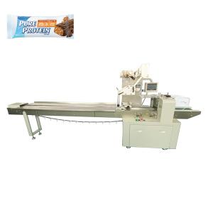 Quality Horizontal food snack cookie biscuit bread chocolate bar flow wrap packaging machine wholesale