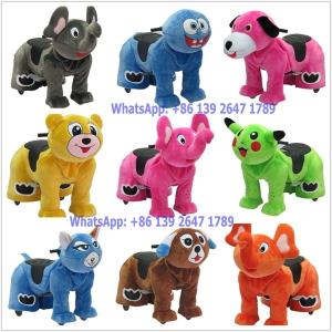 Quality Baby and Adults Love Coin Operated Kiddie Rides Battery Plush Animal Walking Rides In Shopping Mall wholesale