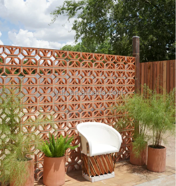 800 Centigrade Heat Insulation Hollow Perforated Clay Bricks for Garden Wall Decorative Construction