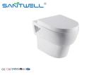 Bathroom Sanitary Wall Mounted WC Bowl Ceramic Ware Wall hung Toilet Seat Cover