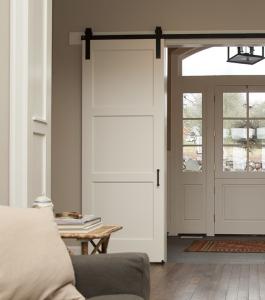 Quality Simple Style Sliding Barn Wood Doors 125cm Width HDF PU Painting wholesale