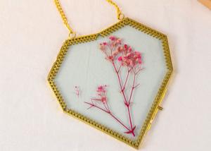 Quality Glass love heart shape gold lace copper girls gift photo frame dried flower clip plant specimen clip wholesale wholesale