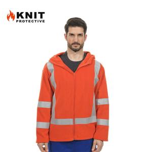 Quality Hi Vis FR Fleece Hoodie 350gsm Long Sleeve Reflective Work Shirts wholesale