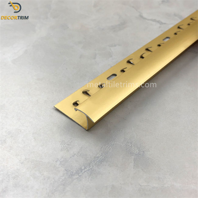 6063 T5 Aluminum Carpet Transition Strip Wood Floor To Carpet Reducer Matt Gold