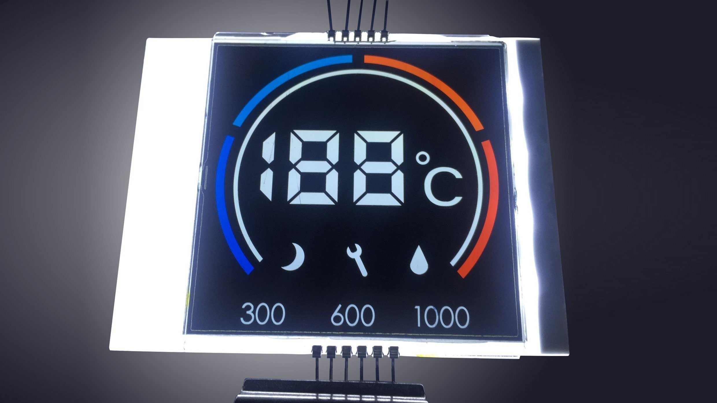Customized VA LCD Display IPS 7Segment Graphic LCD Module With PCB Backlight