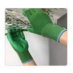 Green Tight Polyester Fiber With Smooth Nitrile Gloves