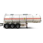 43500L 28t Insulated Tanker Trailers For Palm Oil Crude Oil Bitumen
