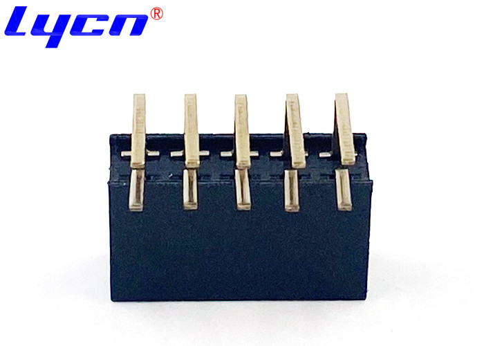 H=7.1mm Double Row Header Connector Right Angle 90 Degree Female Header PA9T