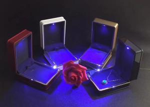 Quality Easily Cleaning Jewelry Plastic Box Hot Stamping Logo Printed With LED Light wholesale