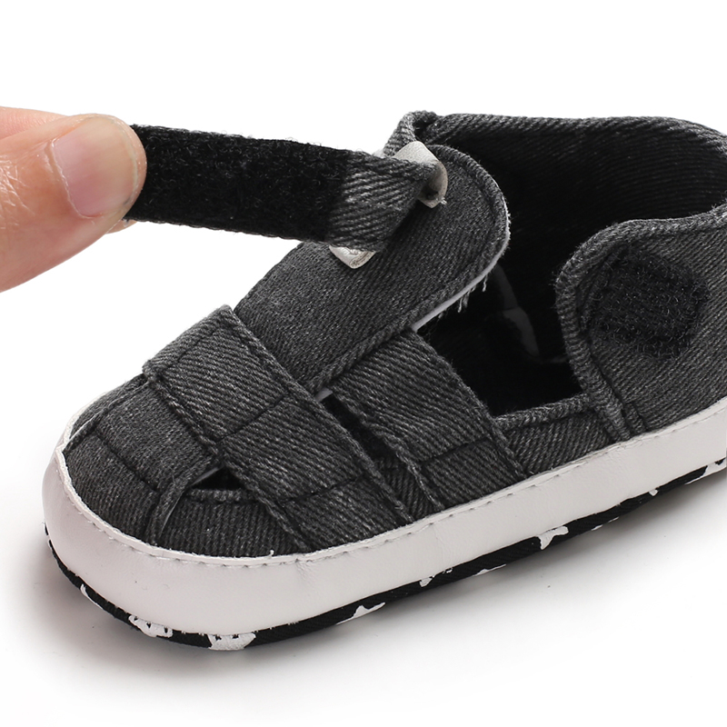 New fashion canvas soft sole boy prewalk infant crib Baby boy sandals