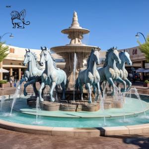 Quality Life Size Bronze Horse Statues Water Fountain Large Outdoor Marble Fountains Square Garden Decoration Customized wholesale