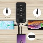 Best selling Wireless Charger Power bank 8000mAh Built-in Cable with LED Light