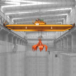 Quality QZ Model 20 Ton Double Girder Overhead Travelling Crane With Grab wholesale
