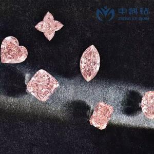 Quality CVD Round Brilliant Cut 0.63ct -1.4ct VS+ Matched Jewelry IGI Certificated Fancy Light Pink Lab Grown Pink Diamonds wholesale