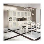 European Style Lighting Kitchen Cabinet with Glass Door and Melamine Board