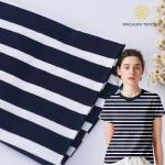Cotton Breathable Jersey Soft Striped Material Fabric For Polo Shirt