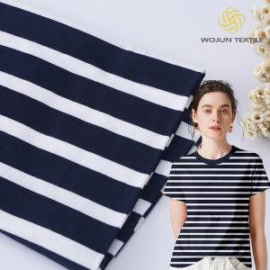Quality Cotton Breathable Jersey Soft Striped Material Fabric For Polo Shirt wholesale