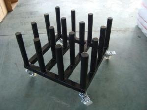 Quality Iron Tube Industrial Display Stands Cart For Vinyl Upright Rolls Easy Movement wholesale