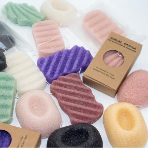 Quality Organic Skincare Body Bath Wave Shaped Konjac Sponge wholesale