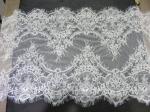 Beautiful 44cm Short Cord Eyelash Lace Trim / Embroidered Lace Fabric