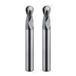 Hard Steel Cutting Tools 2 Blade Metric Carbide Milling Cutter with Metal Ball