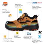 PU Sole Steel Toe Work Shoes In Genuine Cowhide Leather For Industrial