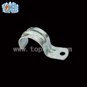 Quality Zinc Plated Steel EMT Conduit And Fittings With One Hole Clip / Emt Conduit Straps wholesale
