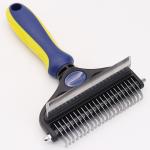 Pet 2-In-1 Detangling Grooming Comb Cat Hair Cleaner Removal Dense Toothed Dog