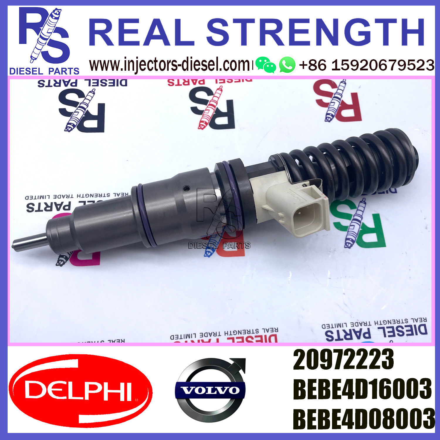 DELPHI 4pin 20972223 Diesel pump Injector V-O-L-V 20972223 BEBE4D16003 BEBE4D08003 E3.18 for V-O-L-V MD13 EURO 4 LOW POWER