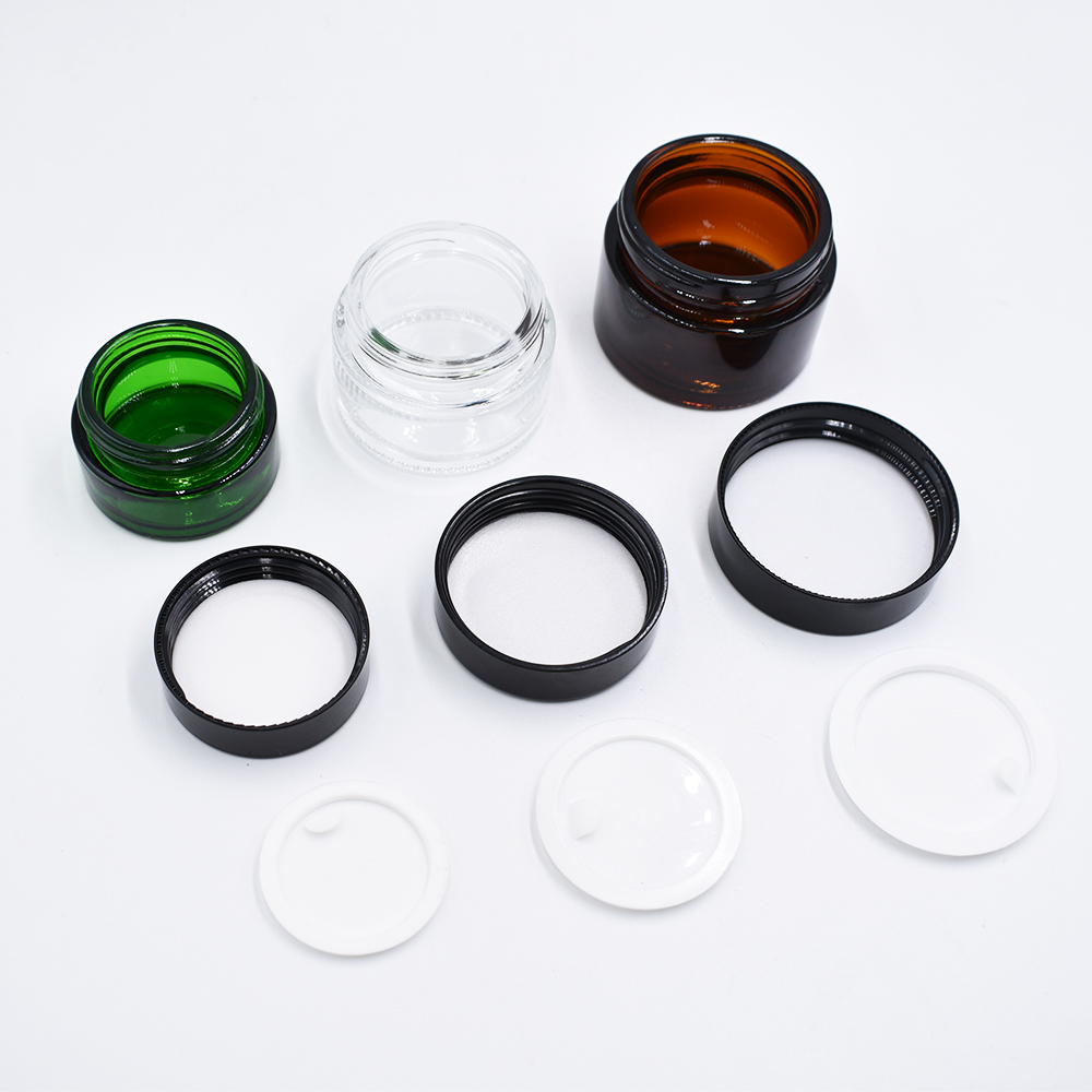 50g Factory Price Luxury Black Glass Cream Containers Eco Friendly Jar