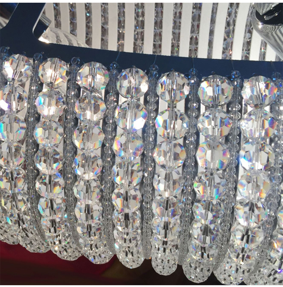 Luxury Circle Crystal Chandelier For Living Room Led Home Decor Lamp large pendant light(WH-CY-190)