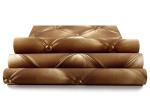 3D Effect Washable Vinyl Wallpaper , Luxurious Golden Leather Pattern Wallpaper