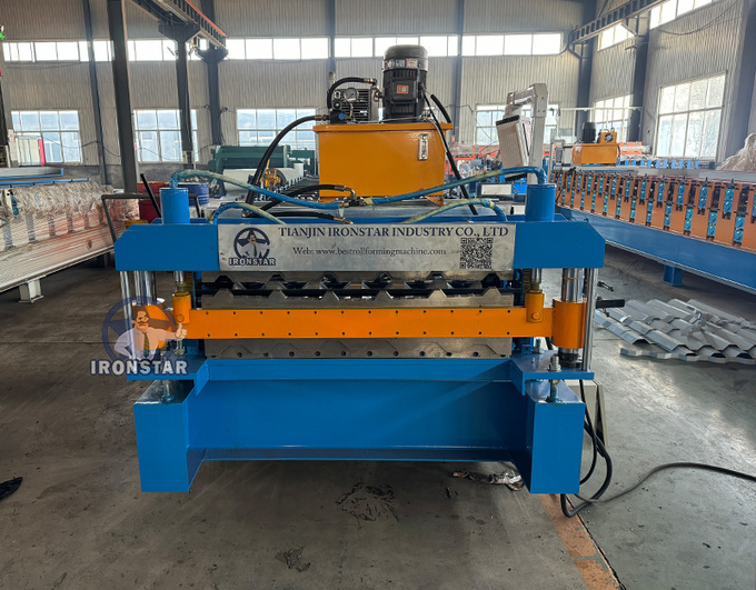 6 rib and 6 rib trapezoidal sheet double layer roll forming machine in America Double layer roll forming machine | double deck machine | 2 layer roll