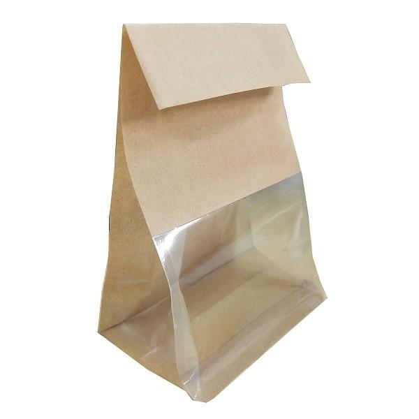 50-150 Microns Bakery Bread Packaging Bags 4 Colors Kraft Paper Side Gusset