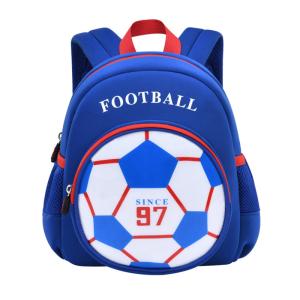 Quality Blue 3D Football Backpack / Cute Cartoon Knapsack For Boys wholesale