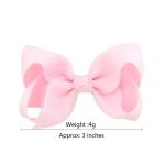 40pcs 3 Red Pink Green Ribbon Hair Bow With Clip Kids Girls
