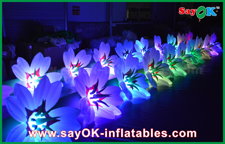 Large Inflatable Lighting Decoration Inflatable Wedding Flower Chain WIth LED Light For Decoration