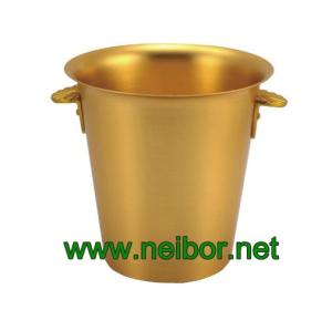 Quality Gold color aluminum ice bucket beer bucket champagne bucket wholesale