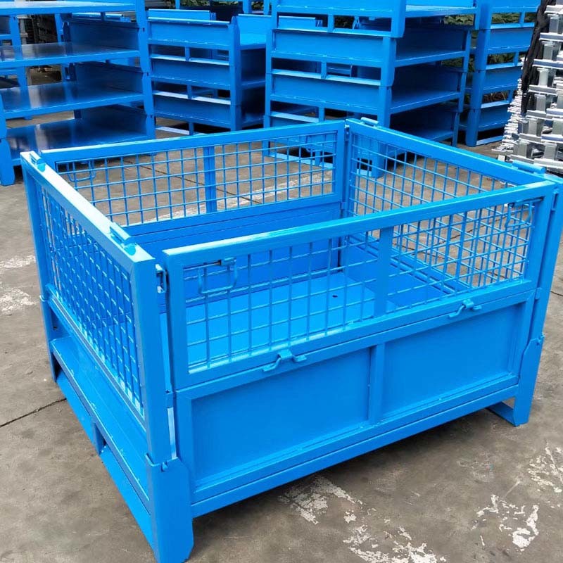 Heavy Duty Material Handling Storage Steel Pallet Box Warehouse Storage Cage